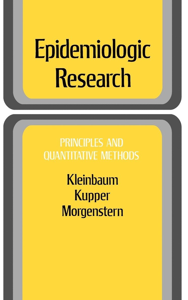 David G. Kleinbaum, Lawrence L. Kupper, Hal Morgenstern, Kleinbaum, Kupper, David G Kleinbaum, Lawrence L Kupper - Epidemiologic Research, Inbunden