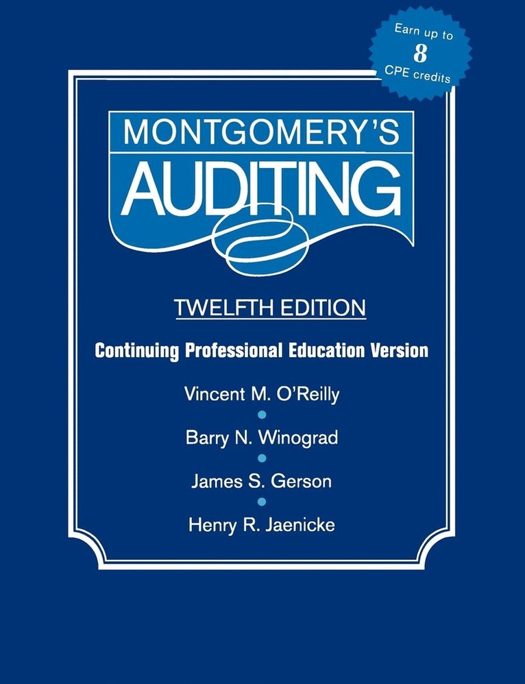 Montgomery Auditing Continuing Professional Education 1
