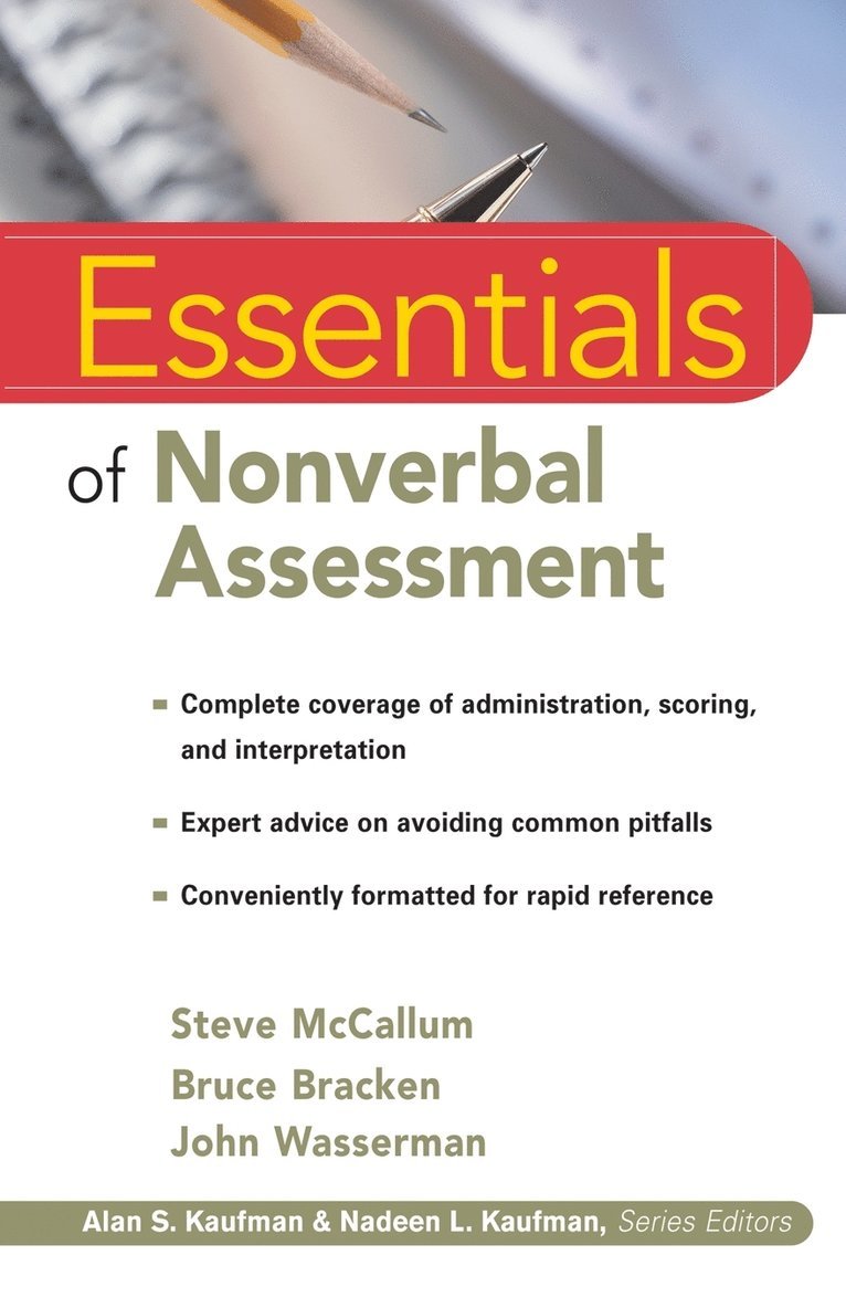 Steve McCallum, Bruce Bracken, John Wasserman, McCallum, Bracken - Essentials of Nonverbal Assessment, Häftad