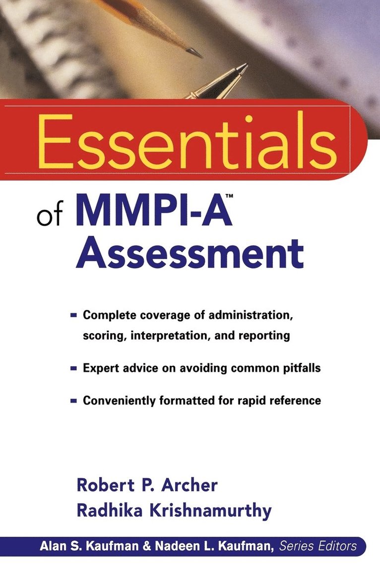 Essentials of MMPI-A Assessment 1