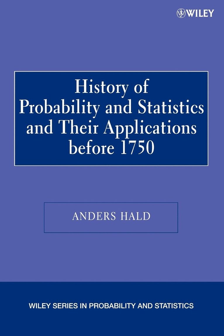 Anders Hald, Hald - History of Probability and Statistics and Their Applications before 1750, Häftad