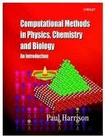 Paul Harrison - Computational Methods in Physics, Chemistry and Biology, Inbunden
