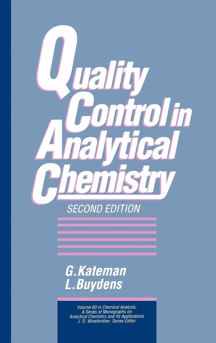 Quality Control in Analytical Chemistry 1