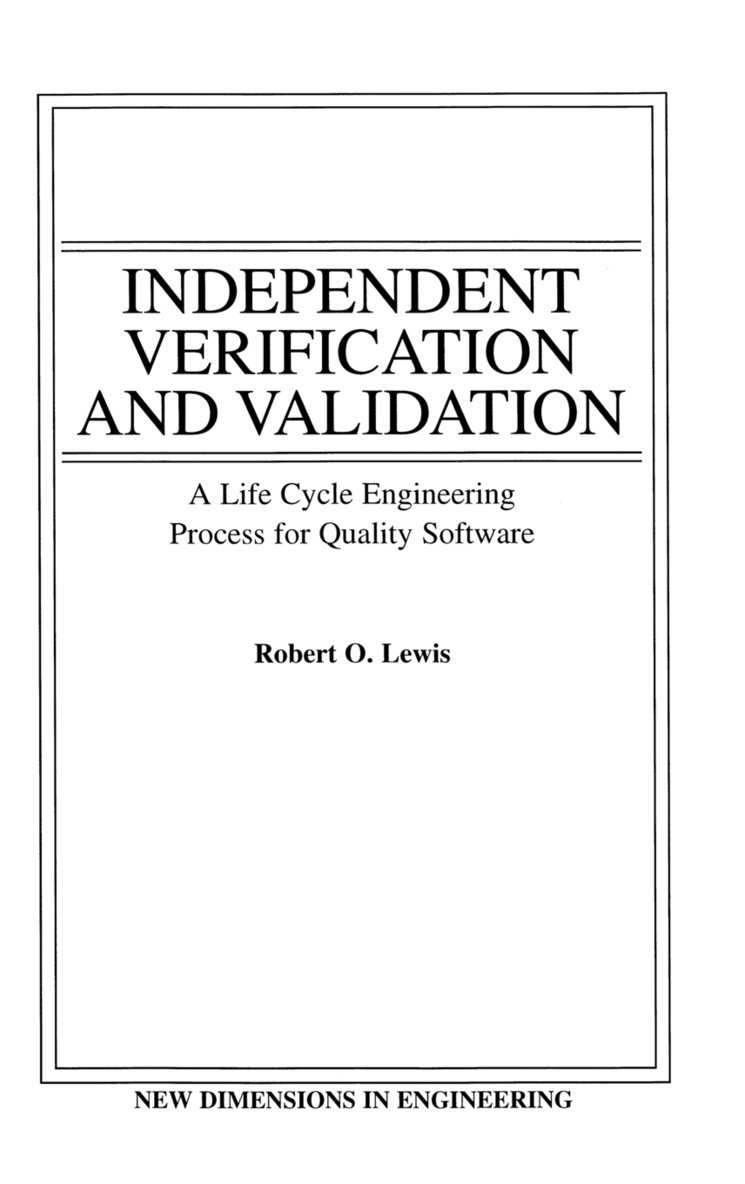 Independent Verification and Validation 1