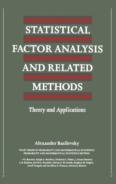 Alexander T. Basilevsky - Statistical Factor Analysis and Related Methods, Inbunden