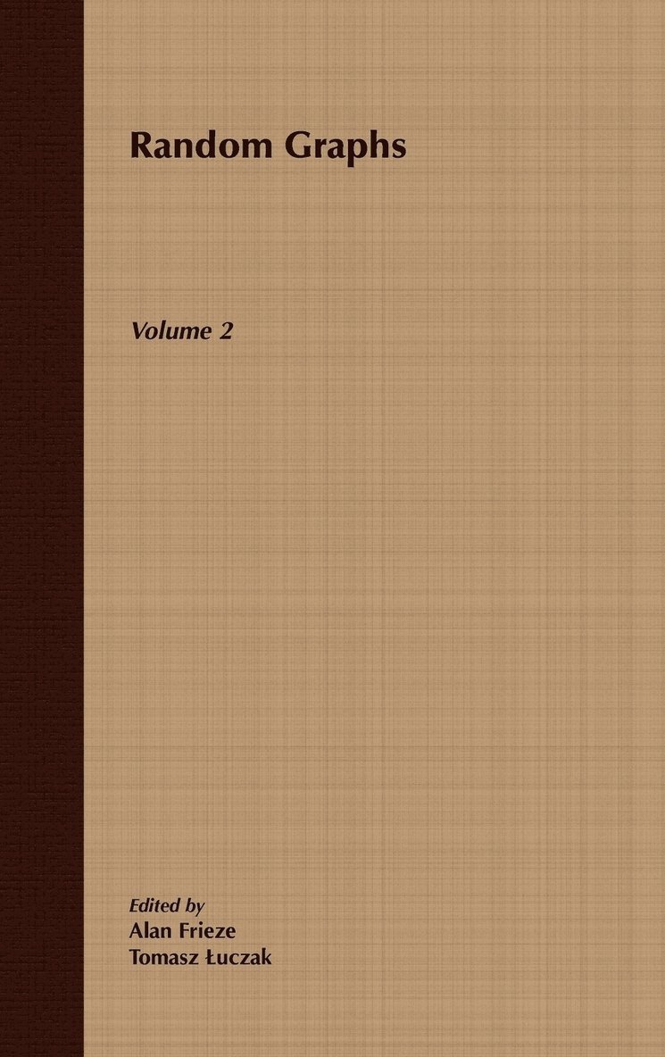 Frieze, Luczak, Alan Frieze, Tomasz Luczak - Random Graphs, Inbunden