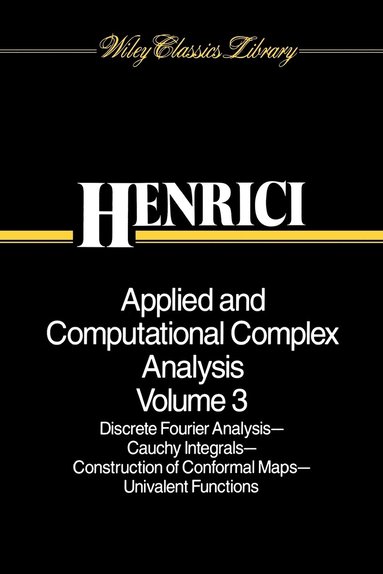 Peter Henrici - Applied and Computational Complex Analysis, Volume 3, Häftad