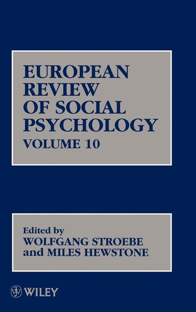 bokomslag European Review of Social Psychology, Volume 10