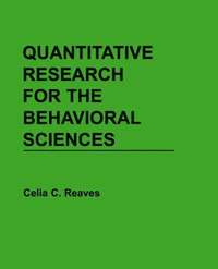 bokomslag Quantitative Research for the Behavioral Sciences