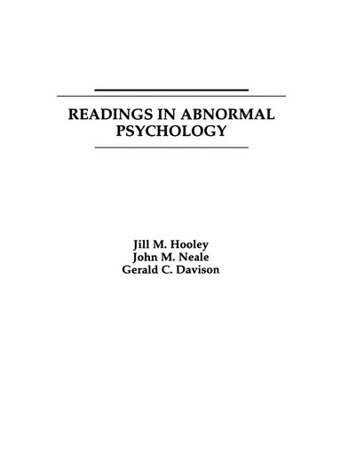 bokomslag Readings in Abnormal Psychology