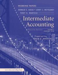 bokomslag Intermediate Accounting: v. 2 Working Papers