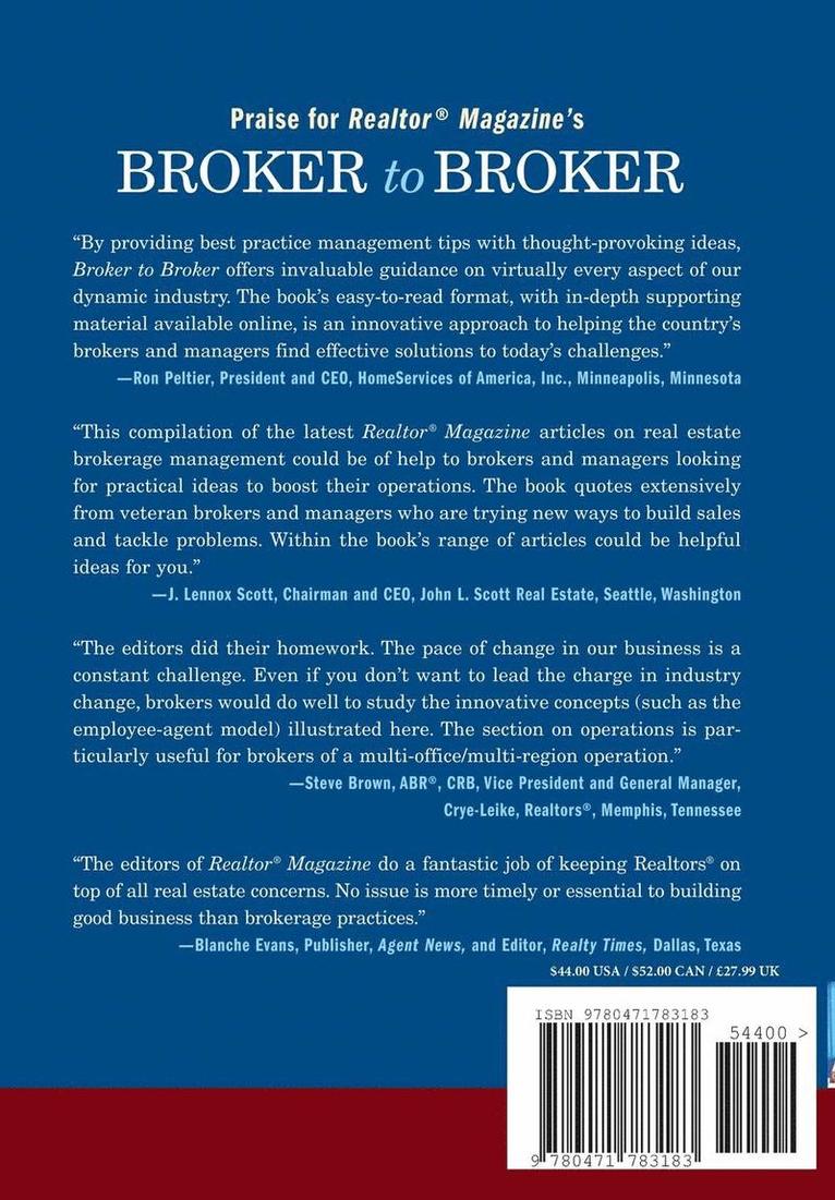 Robert Freedman - Broker to Broker, Inbunden