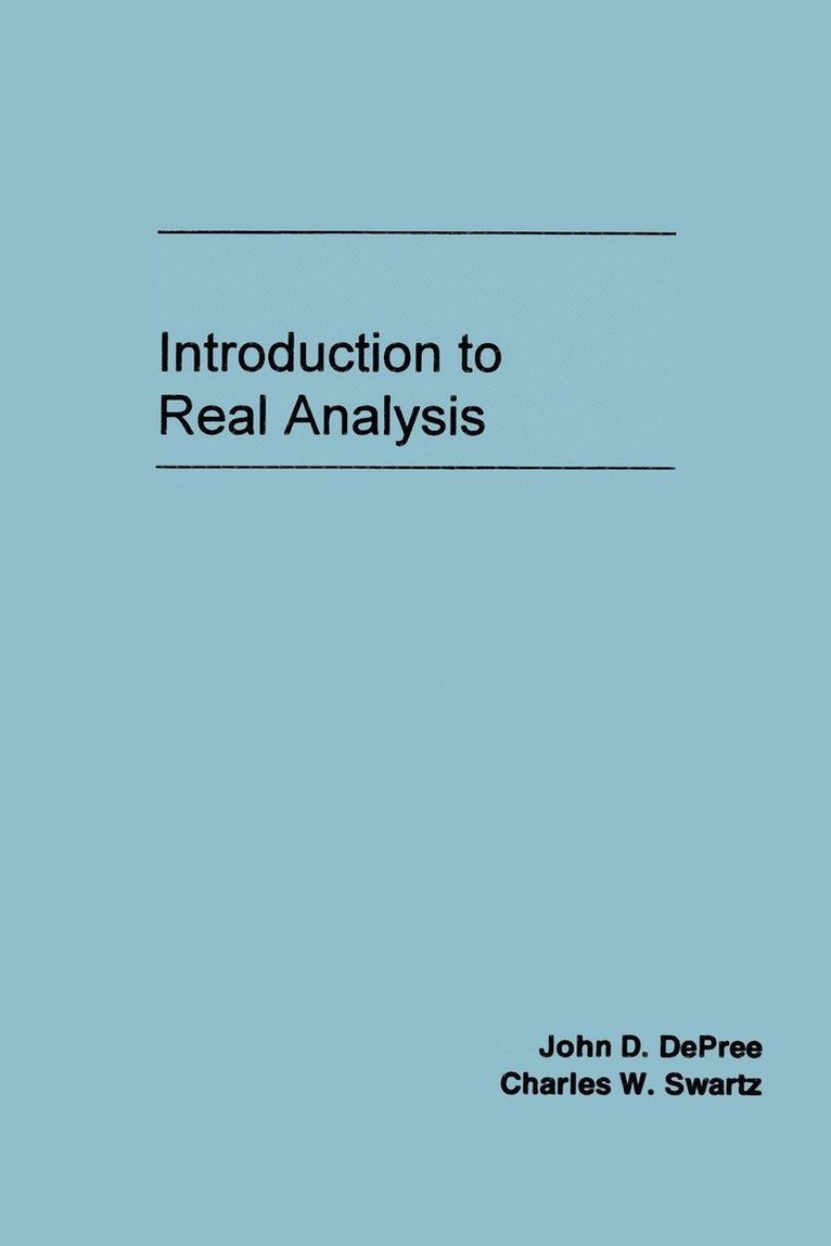 Introduction to Real Analysis 1