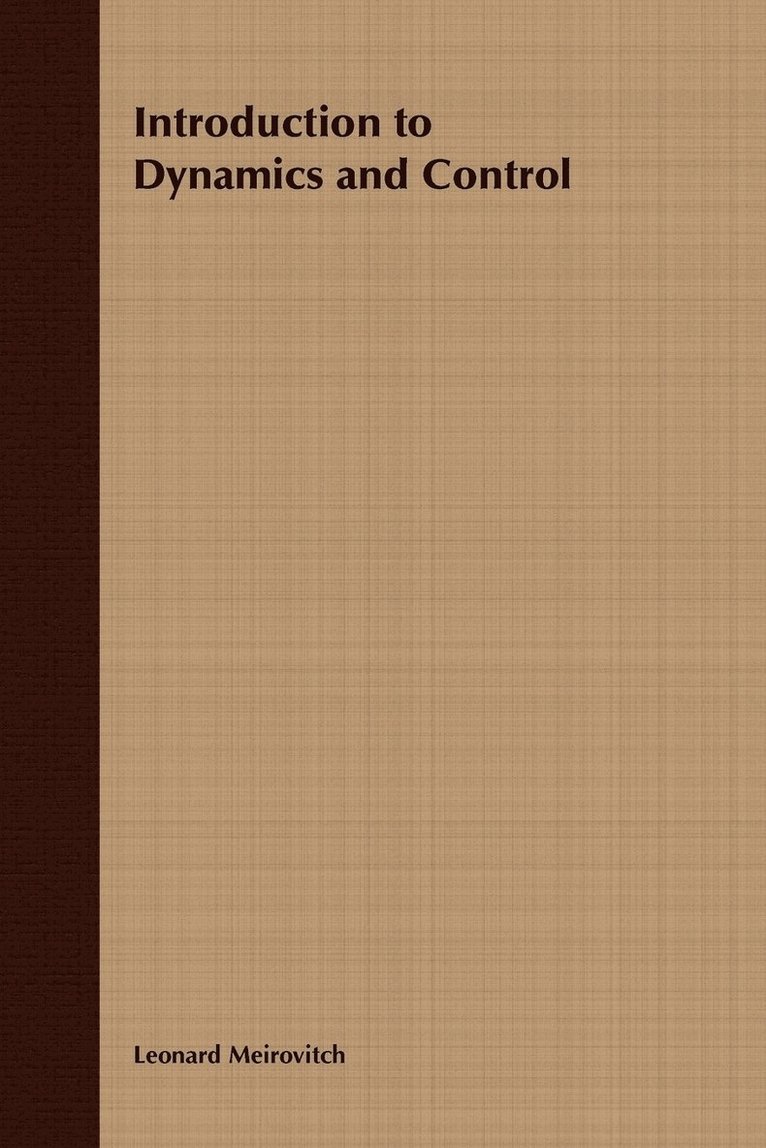 Introduction to Dynamics and Control