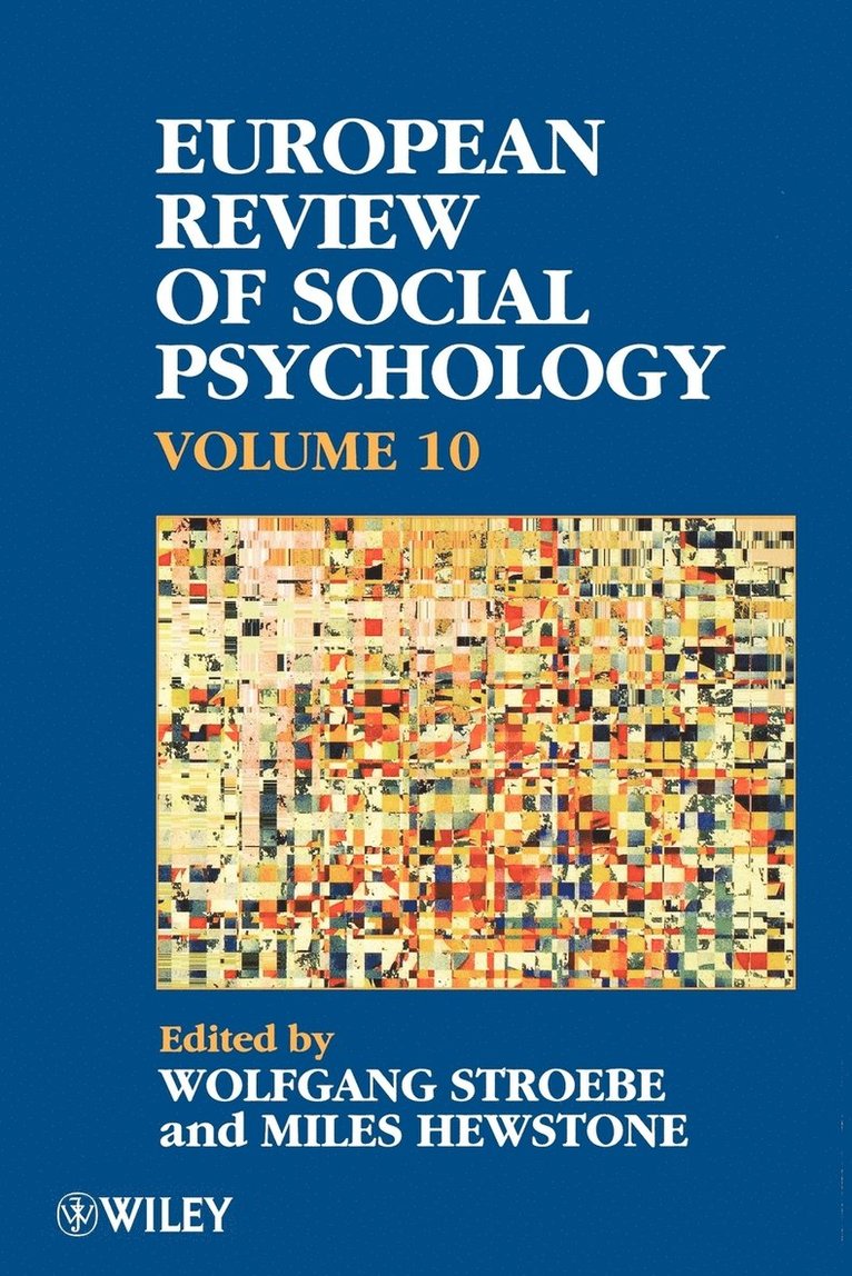 Stroebe, Wolfgang Stroebe, Miles Hewstone - European Review of Social Psychology, Volume 10, Häftad