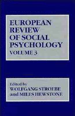 European Review of Social Psychology, Volume 3 1