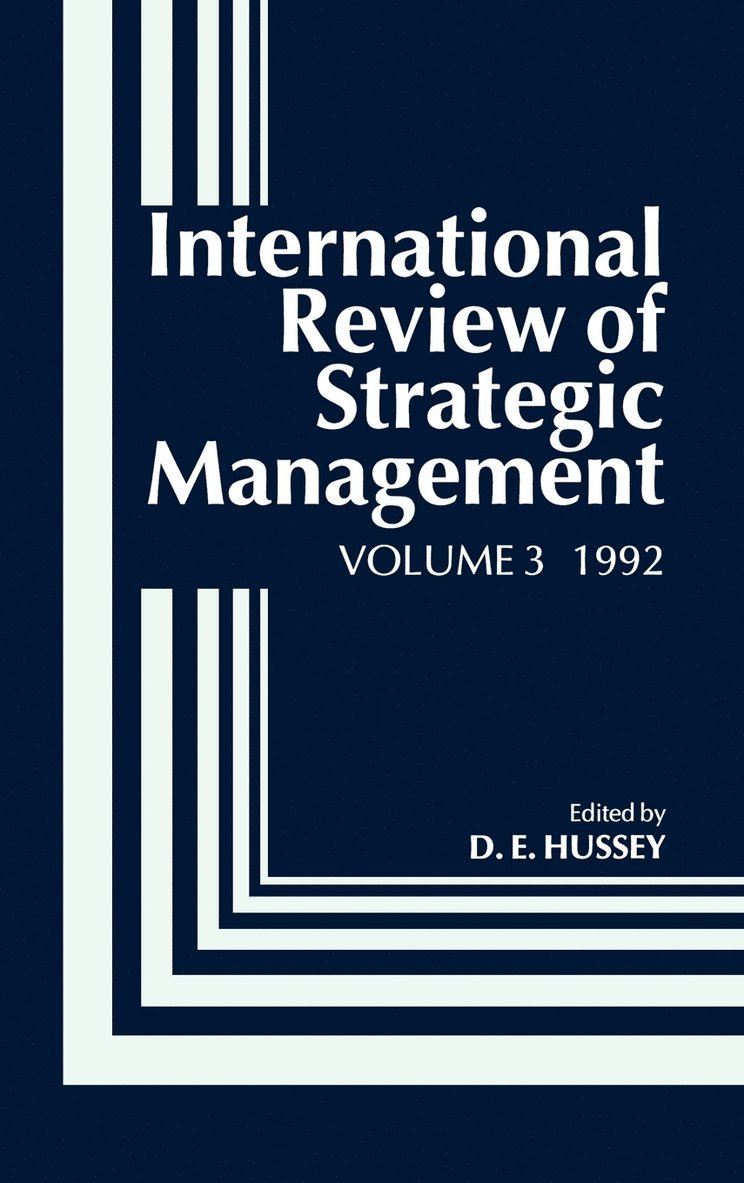 International Review of Strategic Management 1992, Volume 3 1