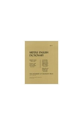 Robert E. Lewis - Middle English Dictionary, Häftad