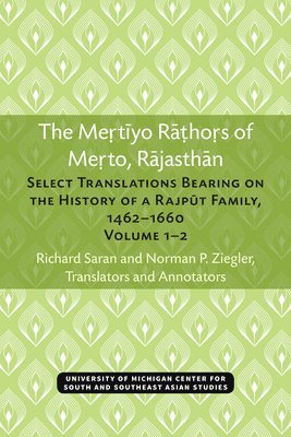 Richard Saran, Norman P. Ziegler - Mertiyo Rathors of Merto, Rajasthan, Häftad
