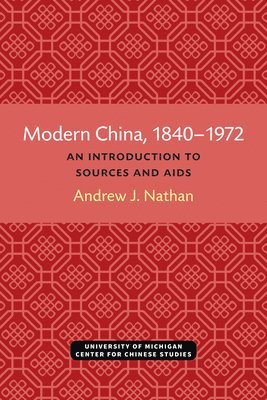 Modern China, 1840-1972 1