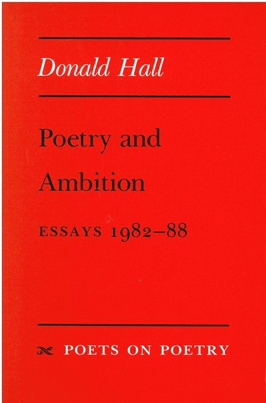 bokomslag Poetry and Ambition