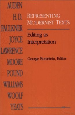 bokomslag Representing Modernist Texts