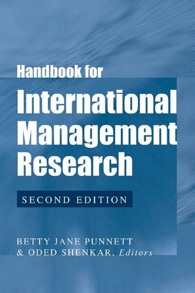 Betty Jane Punnett, Oded Shenkar - Handbook for International Management Research, Häftad