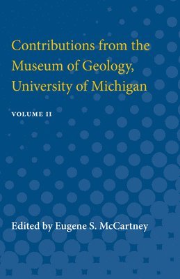 Contributions from the Museum of Geology