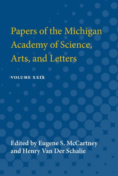 bokomslag Papers of the Michigan Academy of Science Arts and Letters