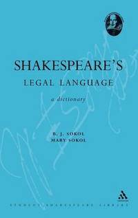 bokomslag Shakespeare's Legal Language