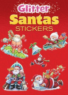 Glitter Santas Stickers 1