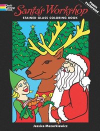 bokomslag Santa's Workshop Stained Glass Coloring Book