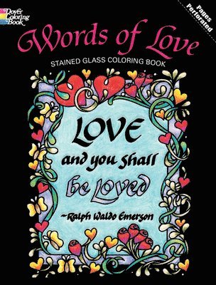 bokomslag Words of Love Stained Glass Coloring Book