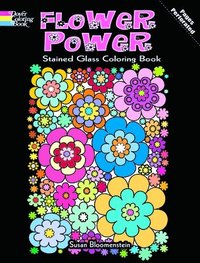 bokomslag Flower Power Stained Glass Coloring Book