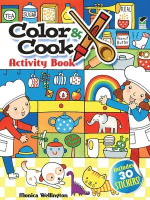 Color & Cook Activity Book with 50 Stickers! 1