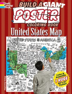 bokomslag Build a Giant Poster Coloring Book--United States Map