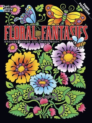 Floral Fantasies Stained Glass Coloring Book 1