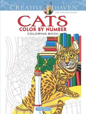 Creative Haven Cats Color by Number Coloring Book 1