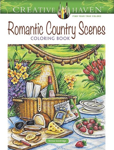 Teresa Goodridge - Creative Haven Romantic Country Scenes Coloring Book, Häftad