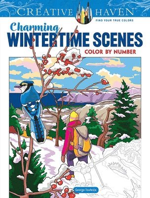 Creative Haven Charming Wintertime Scenes Color by Number 1