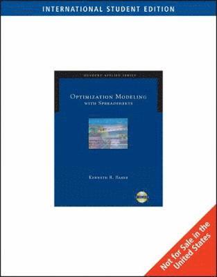 ISE-OPTIMIZATION MODELING WITHSPREADSHEETS