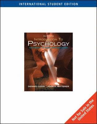 Dennis Coon, John Mitterer - Introduction to Psychology, Häftad