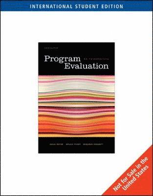 David Royse, Bruce Thyer, Deborah Padgett, T.K. Logan - Program Evaluation, Häftad