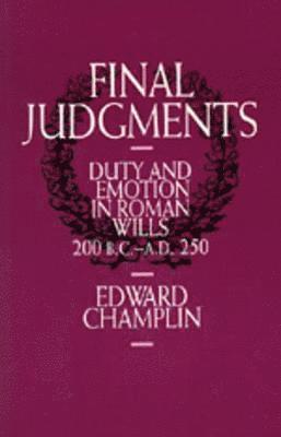 Edward Champlin - Final Judgments, Inbunden