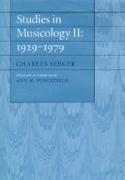 bokomslag Studies in Musicology II: 1929-1979