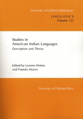 Leanne Hinton, Pamela Munro - Studies in American Indian Languages, Häftad