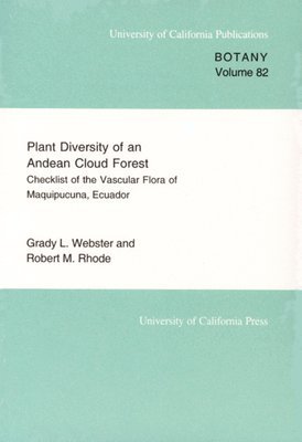 Plant Diversity of an Andean Cloud Forest 1