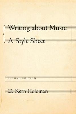 Writing about Music: A Style Sheet