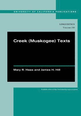 Creek (Muskogee) Texts 1