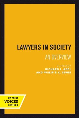 Richard L. Abel, Philip S. C. Lewis - Lawyers in Society, Häftad